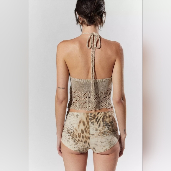 Urban Outfitters Silence + Noise Animal Print Sabrina Micro Stretch Booty Shorts - Picture 6 of 7